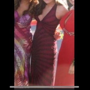 Purple Beaded Gown- Excellent Condition